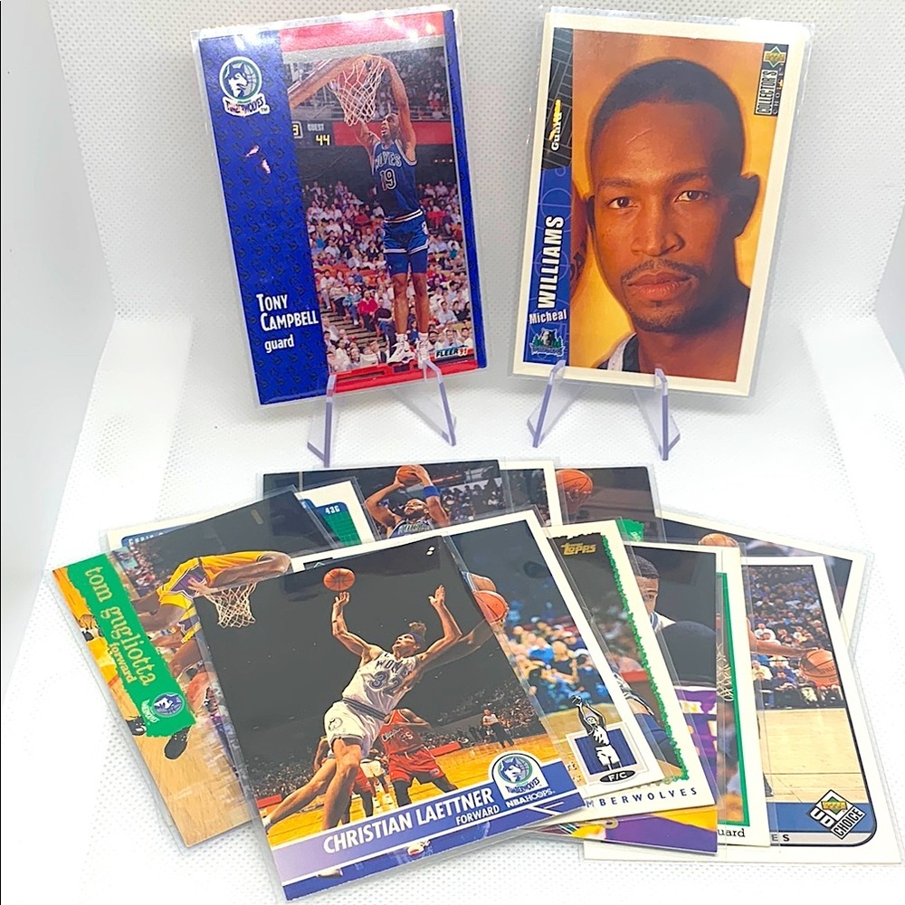Minnesota Timberwolves NBA Basketball Cards Tony Campbell Carr West Very Nice!!